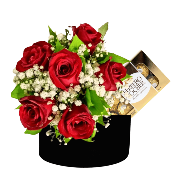 Box Rosas Chocolates Ferrero Innova Cestas E Flores