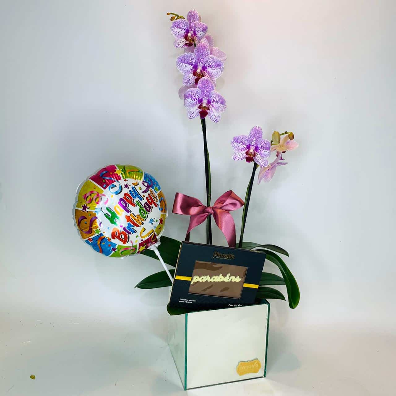 Orquídea Parabéns - Innova Cestas e Flores