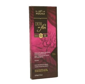 Chocolate Premium Cacau em Flor 70% com Crocante de Açaí 100g